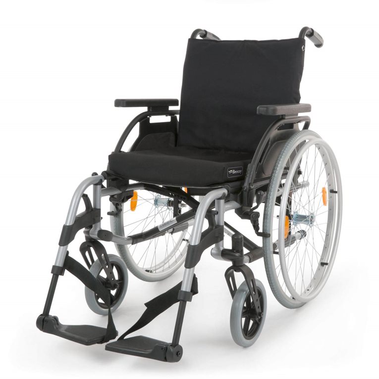 BREEZY Elegance Silver Portable Folding Wheelchair